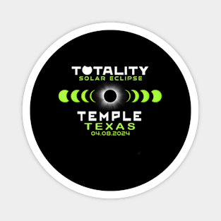 Temple Texas Total Solar Eclipse 2024 Magnet